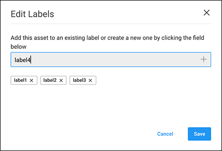 Create, add, and remove labels for your selected package