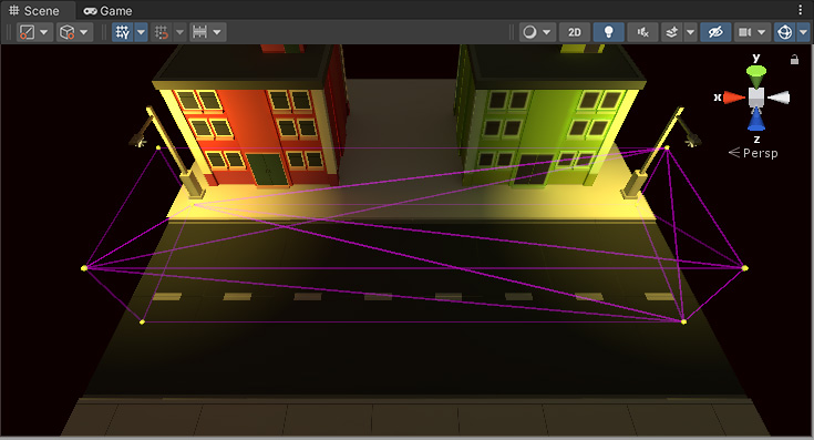 This image shows poor Light Probe placement. There are no Light Probes in the dark area between the two lamps, so the dark area is not included in the interpolation at all.